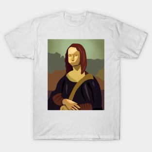 Minimalist Cutout Mona Lisa T-Shirt